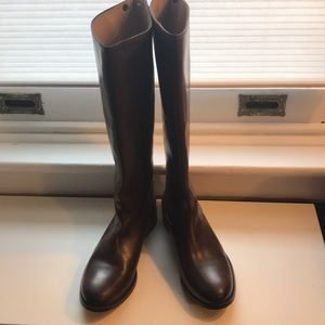 Frye Melissa button back brown boots